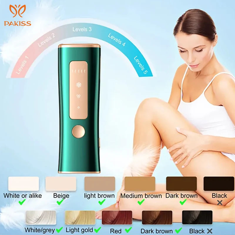 PAKISS Mini Freezing Home Ipl Super Ice Cool Hair Removal Laser Epilator Handset Machine Ipl Hair Removal